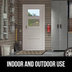GORILLA GRIP 100% Waterproof All-Season WeatherMAX Doormat 35x23, US Designed Natural Rubber, Stain and Fade Resistant, Low Profile Indoor Outdoor Door Mats, Easy Clean Patio Mat, Tan Pawprints