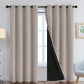 Yakamok Natural Blackout Curtains 84 Inches Long for Bedroom 52" Wide 2 PCS