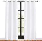 NICETOWN 50% Light Blocking Curtain Panels for Bedroom, 2 Panels, 42 by 80, White, Home Decoration Easy-Care Solid Grommet Draperies/Drapes, Window Covering for Kitchen