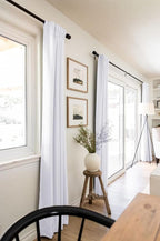 100% Blackout Shield Linen Blackout Curtains for Bedroom 102 Inches Long, Back Tab/Rod Pocket Living Room Drapes, Thermal Insulated Blackout Curtains 2 Panels Set, 50" W x 102" L, Bright White