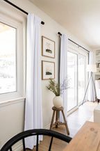 Faux Linen Total Blackout Curtains for Bedroom 90 Inch Long Bright White
