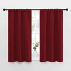 NICETOWN 40inch Curtains for Small Windows, Thermal Insulated Privacy Short Drapes for Kitchen Bathroom (Set of 2, Burgundy Red, 29" Wide)