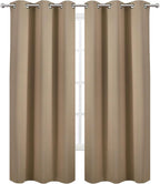 LEMOMO Natural Thermal Blackout Curtains/38 x 84 Inch/Set of 2 Panels Room Darkening Curtains for Bedroom