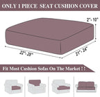 Couch Cushion Cover Seat Cushion Cover Stretch Armchair Cover Separate Sectional Sofa Slipcovers Furniture Protector(1 Piece for Seat or Sofa Backrest, Brown)