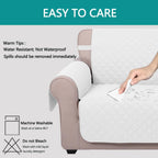 U-NICE HOME Reversible 23''Recliner Small Chair Cover, White