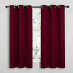 NICETOWN Blackout Curtains for Bedroom, Window Room Darkning Curtains/Drapes, Cold and Heat Reduction Curtains for Kitchen Living Room (Wine Red, 2 Panels, W42 x L63 inches)