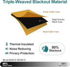 ChrisDowa Grommet Room Darkening Curtains for Bedroom and Living Room - 2 Panels Set Thermal Insulated Blackout Curtains (Mustard Yellow, 52W x 84L)
