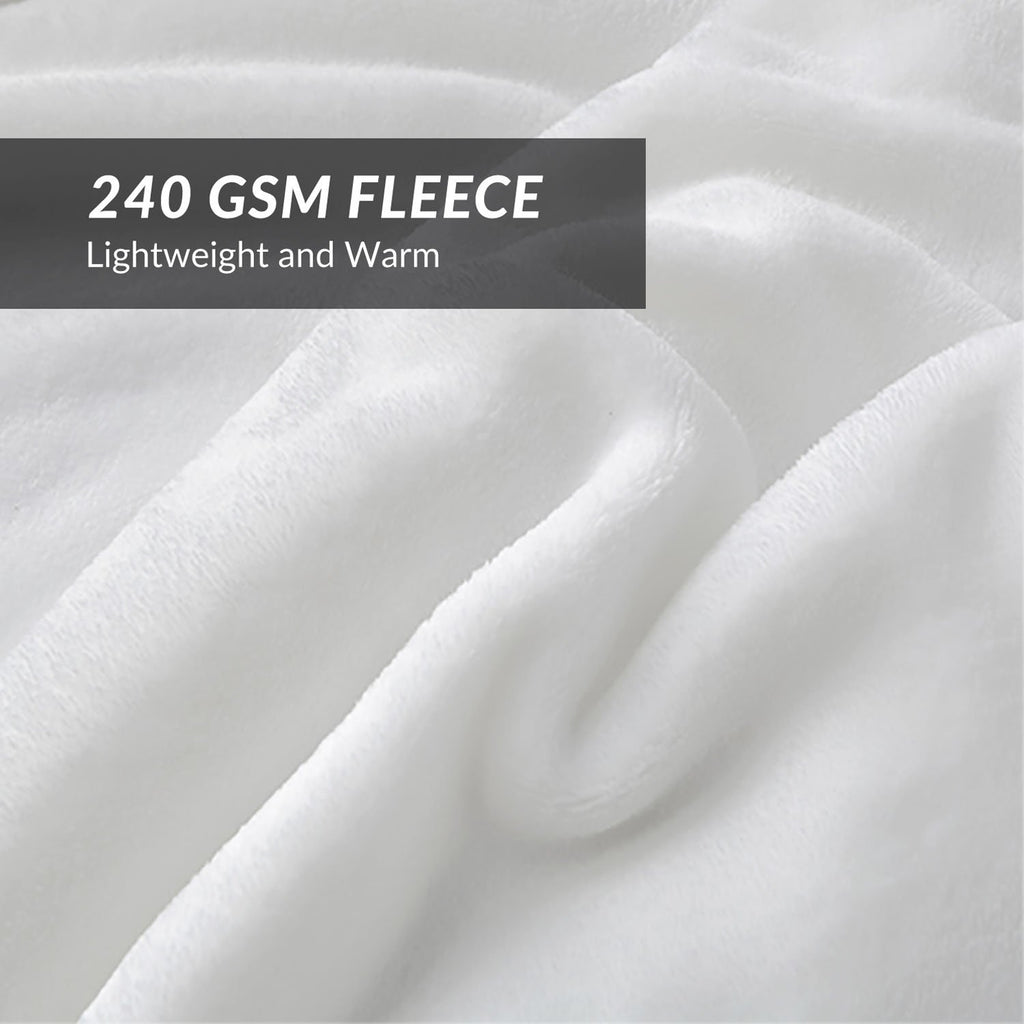Bedsure GentleSoft White Fleece Throw Blanket - Mothers Birthday Gifts for Women 300GSM Blankets for Couch, Sofa, Bed, Soft Lightweight Plush Cozy Throws for Toddlers, 50x60 inches