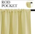 NICETOWN RV Blackout Curtains for Camper Windows, Paler Yellow, 42" x 36", Set of 2, Kitchen Curtains, Short Blackout Drapes, Thermal Insulated Rod Pocket Window Treatment Draperies for Nursery