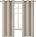 BGment Room Darkening Curtains 63 Inches Long - Grommet Thermal Insulated Drapes Window Treatment Curtains for Bedroom, 2 Panels, 38 x 63 Inch, Camel