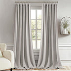 MIULEE Cobblestone Back Tab Blackout Curtains 52x102 Inch Long 2 Panels Set