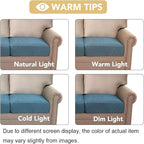 H.VERSAILTEX Super Stretch Individual Seat Cushion Covers Sofa Covers Couch Cushion Covers Slipcover Sets Thick Jacquard Textured Twill Fabric (1 Piece Chair Cushion Cover, Dusty Blue)