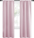 NICETOWN Blackout Curtains for Living Curtains, Room Darkening Draperies Window Curtain Panels, Thermal Insulated Room Darkening Curtains (Lavender Pink, 2 Panels, W34 x L72)