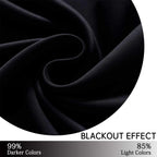 Yakamok Blackout Curtains 38x36 inch Black Thermal Drapes-Kitchen