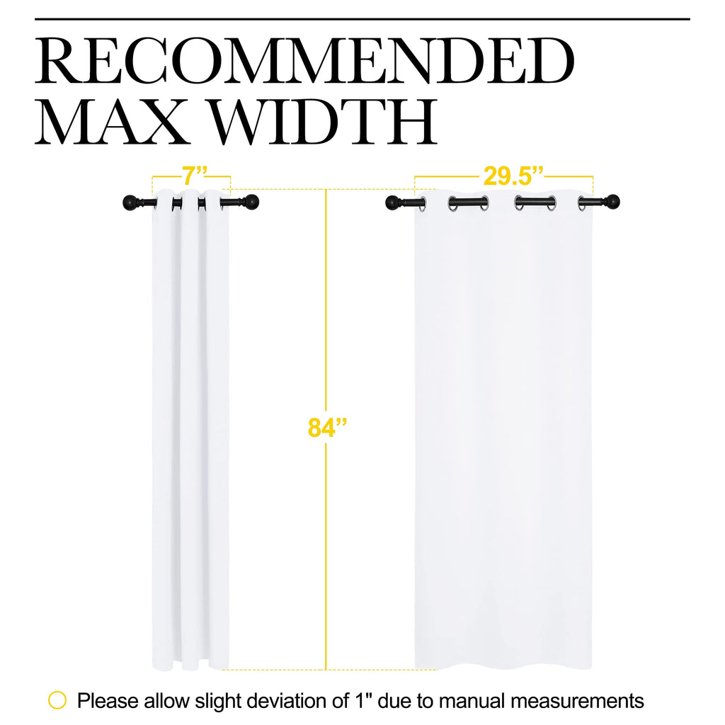 NICETOWN 50% Light Blocking Curtain Panels for Bedroom, Home Decoration Easy-Care Solid Grommet Draperies/Drapes, Window Covering for Kitchen (2 Panels, 34 by 84, White)