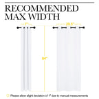 NICETOWN 50% Light Blocking Curtain Panels for Bedroom, Home Decoration Easy-Care Solid Grommet Draperies/Drapes, Window Covering for Kitchen (2 Panels, 34 by 84, White)
