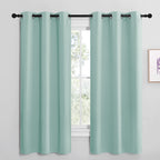 NICETOWN Grey Blackout Curtains for Bedroom 42" Wide x 63" Long 2 Panels