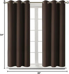 BGment Blackout Curtains for Living Room - Grommet Thermal Insulated Room Darkening Curtains for Bedroom, Set of 2 Panels (38 x 54 Inch, Brown)