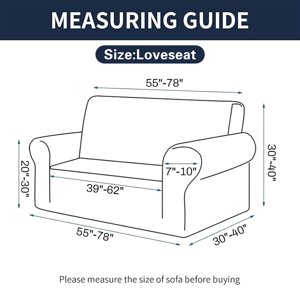 Cupuamon 2026 New Stretch Loveseat Sofa Slipcovers Couch Cover for 2 Cushion Furniture Protector Sofa Covers with Elastic Bottom Jacquard Fabric Small Checks for Pets, Kids - Hunter