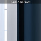 SimpleHome Ombre Room Darkening Curtains for Living Room, Light Blocking Gradient Navy Blue to Greyish White Thermal Insulated Grommet Window Curtains/Drapes for Bedroom, 2 Panels, 70x63 inches Length