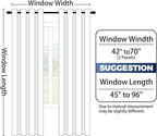 Yakamok 100% Blackout Curtains 84 Inch Length 2 Layers,Blue Curtains for Bedroom Ombre Room Darkening Grommet Gradient Drapes, Light Blocking Thermal Insulated Window Curtains for Living Room