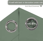 H.VERSAILTEX Blackout Patio Curtains 100 x 108 Inches for Sliding Door Extral Wide Blackout Curtain Panels Thermal Insulated Room Divider - Grommet Top, 9' Tall by 8.5' Wide - Green Bay