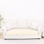 Smiry Printed Couch Cushion Covers, Stretch Soft Couch Covers for Sofa, Washable Non-Slip Sofa Slipcover Furniture Protector for Indoor and Outdoor (Large, Cream)