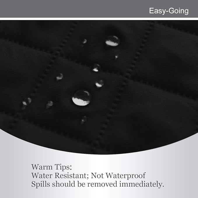 Easy-Going Reversible Loveseat Couch Cover for 2 Cushion Couch Sofa Cover for Dogs Water Resistant Furniture Protector with Foam Sticks Elastic Straps for Pet (Loveseat, Black/Black)