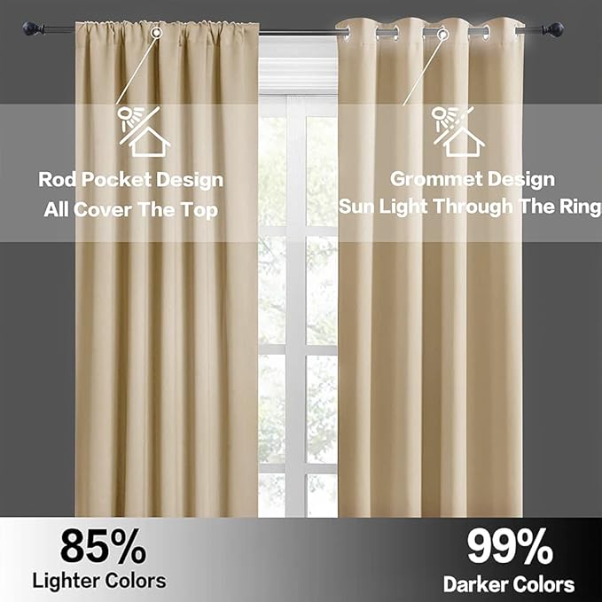 RYB HOME Basement Bathroom Kitchen Cafe Privacy Curtains 30 inches