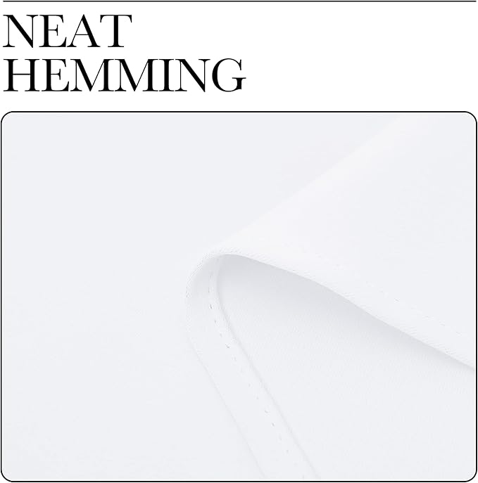 NICETOWN White Curtains 50% Blackout White Curtain Set, Modern Design Solid Rod Pocket Draperies/Drapes for Living Room, Window Dressing for Patio Door (2 Panels, 34 by 72)