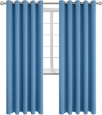 BGment Blackout Curtains - Grommet Thermal Insulated Room Darkening Bedroom and Living Room Curtains, Set of 2 Panels (70 x 84 Inch, Denim)