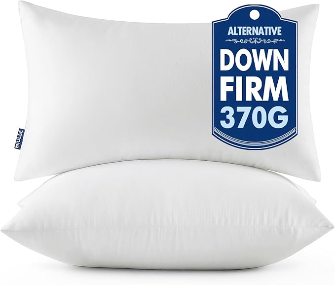 MIULEE 14x22 Throw Pillows Inserts 2 Pack, Decorative Pillows for Couch Bed