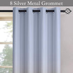 SimpleHome Ombre Room Darkening Curtains for Bedroom, Light Blocking Gradient Grey White to Burnt Orange Thermal Insulated Grommet Window Curtains/Drapes for Living Room,2 Panels, 52x84 inches Length