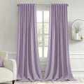 MIULEE Lilac Back Tab Blackout Curtains 52x96 Inch Long 2 Panels Set