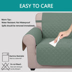 U-NICE HOME Reversible 23''Recliner Small Chair Cover, Greyish Green/Taupe