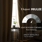 MIULEE Cream Beige Blackout Bedroom Curtains Drapes 72 Inch Long 52"x72"