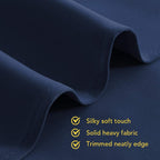 NICETOWN Living Room Blackout Curtain Panels, Window Treatment Energy Saving Thermal Insulated Solid Grommet Blackout Drapes/Draperies (Navy, 1 Pair, 42 by 54-Inch)