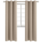 BGment Sand Room Darkening Curtains 84 Inch for Living Room - 2 Panels