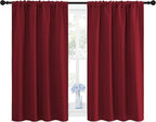 NICETOWN Burgundy Curtains Blackout Drape Panels - Lights Block Out Window Treatment Curtain Sets for Home Decoration on Christmas & Thanksgiving Day (Set of 2 Panels, 42 by 45-Inch)