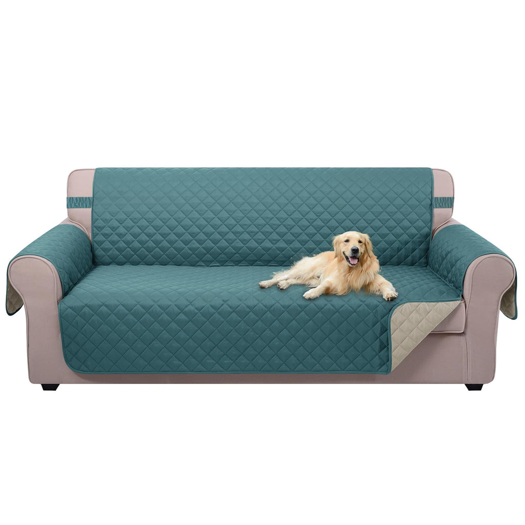 U-NICE HOME Large Sofa Cover Reversible Couch Cover for Dogs, Blue/Beige