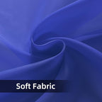 SpaceDresser Sheer Voile Window Treatment Rod Pocket Curtain Panels for Kitchen Bedroom Living Room Drapes Sunlight Filtering Privacy Semi Home Decor Assorted Colors Sizes (Sapphire, 52 W x 108 L)