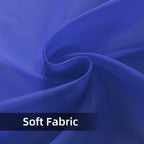 SpaceDresser Sheer Voile Window Treatment Rod Pocket Curtain Panels for Kitchen Bedroom Living Room Drapes Sunlight Filtering Privacy Semi Home Decor Assorted Colors Sizes (Sapphire, 52 W x 84 L)