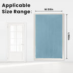 Self Adhesive Curtains, Portable Blackout Curtains Fabric Curtains for Living Room No Drilling, 59" W X 96" L, Lake Blue, 1 Panel