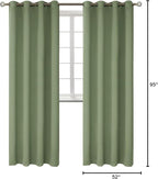 BGment Grass Green Blackout Curtains for Living Room 95 Inch - 2 Panels