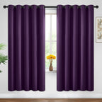 Yakamok Room Darkening Curtains 62x72 inch Length Purple-Living Room