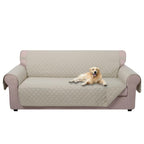 U-NICE HOME Reversible Sofa Cover Couch Cover for Dogs, Burgundy/Tan