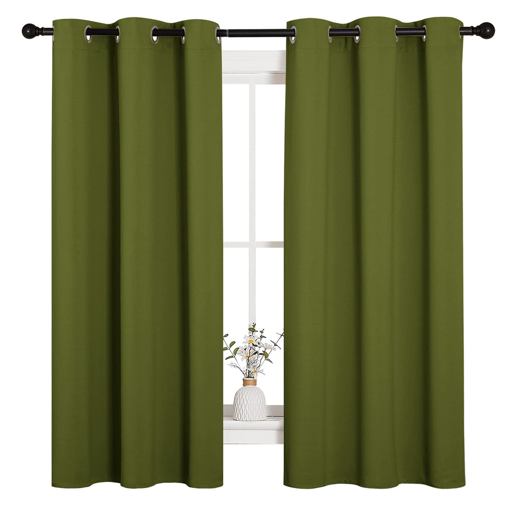 NICETOWN Grey Blackout Curtains for Bedroom 42" Wide x 63" Long 2 Panels