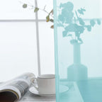 SpaceDresser Basic Rod Pocket Sheer Voile Window Curtain Panels Sky Blue 1 Pair 2 Panels 52 Width 54 Inch Long for Kitchen Bedroom Children Living Room Yard（Sky Blue, 52W x 54L）
