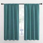 NICETOWN Kitchen Curtains, Short Blackout Curtains & Drapes, Sea Teal, 42" Wide by 54" Long, 2 PCs, Thermal Insulated Blackout Curtain Panels for Kids Room, Play Room