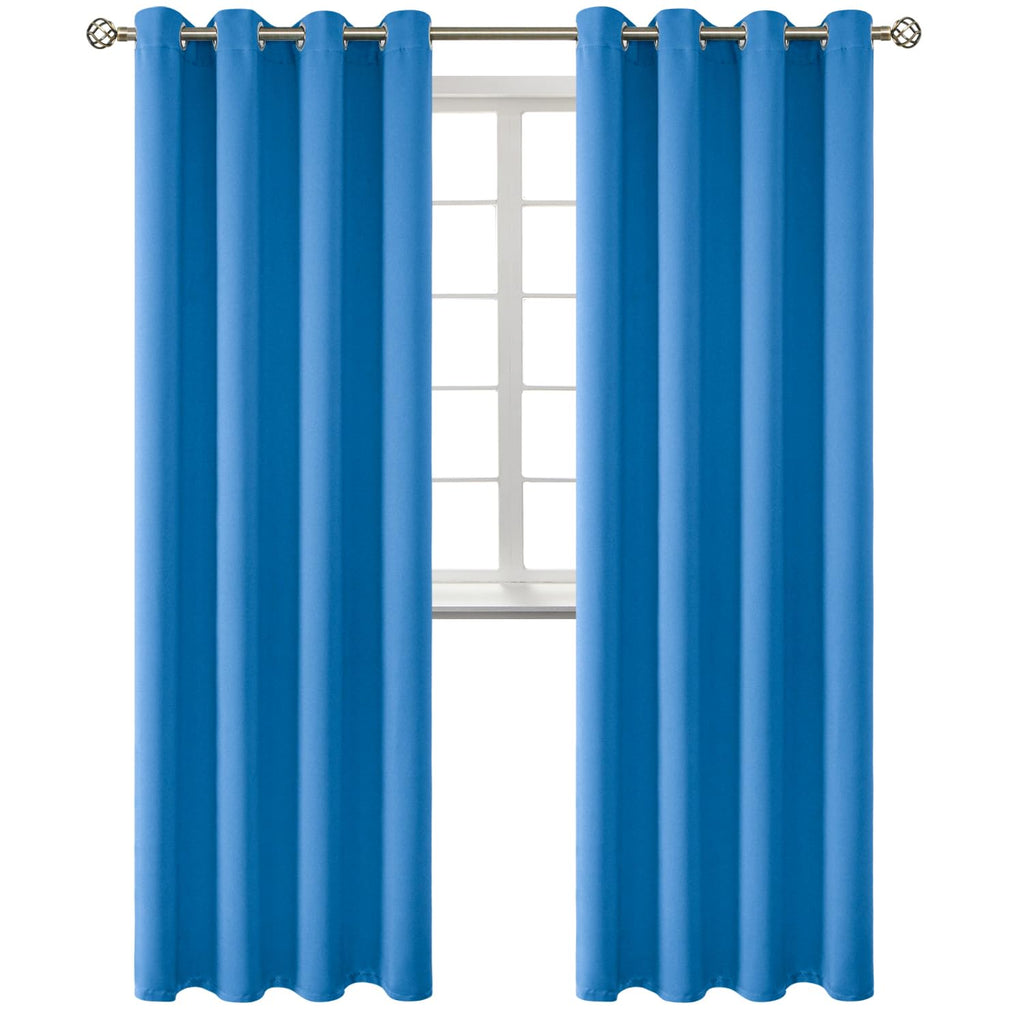 BGment Classic Blue Blackout Curtains for Living Room 120 Inch - 2 Panels
